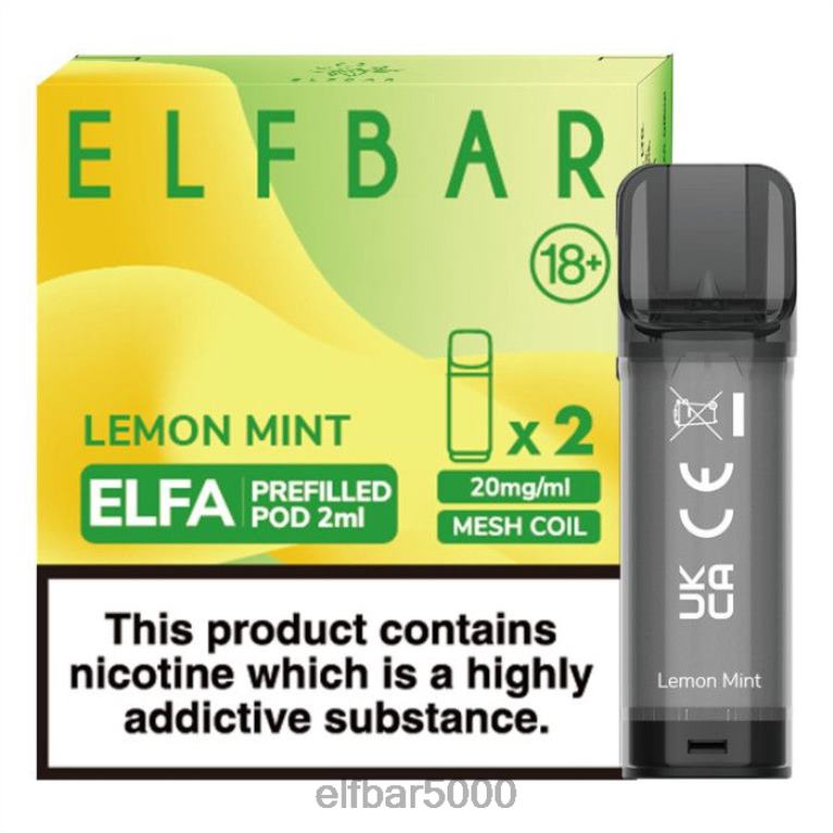 ELFBAR SK | RT44D110elfbar elfa naplnená tobolka - 2 ml - 20 mg (2 balenia) citrónová mäta