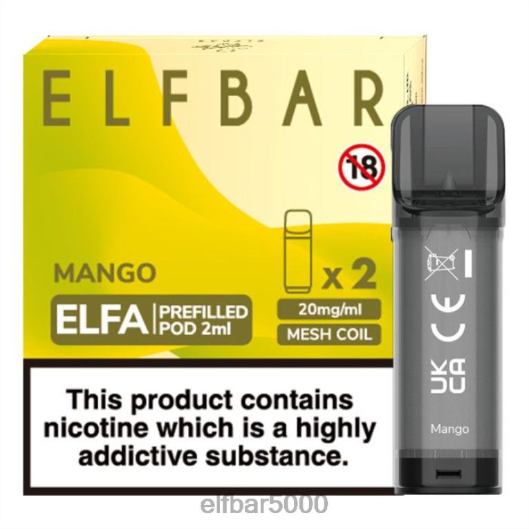 ELFBAR SLOVENSKO | RT44D118elfbar elfa naplnená tobolka - 2 ml - 20 mg (2 balenia) mango