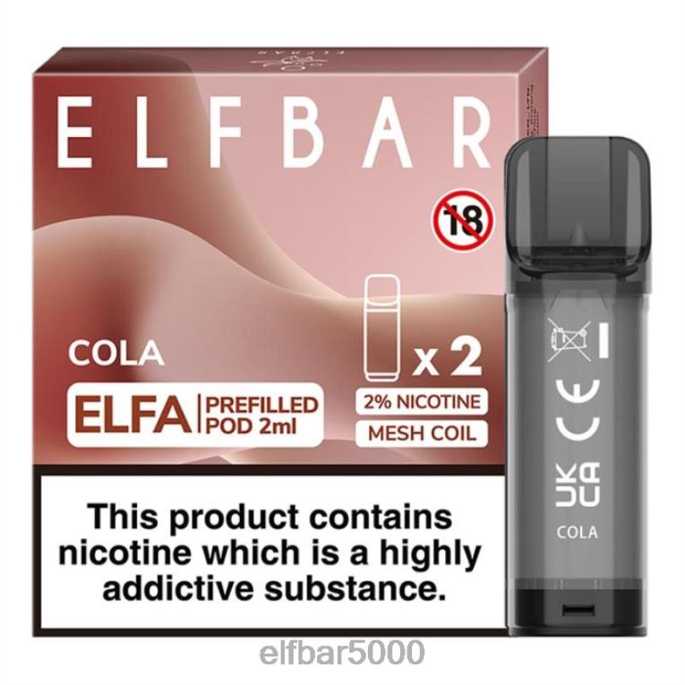 SLOVAKIA ELFBAR SHOP | RT44D109elfbar elfa naplnená tobolka - 2 ml - 20 mg (2 balenia) cola